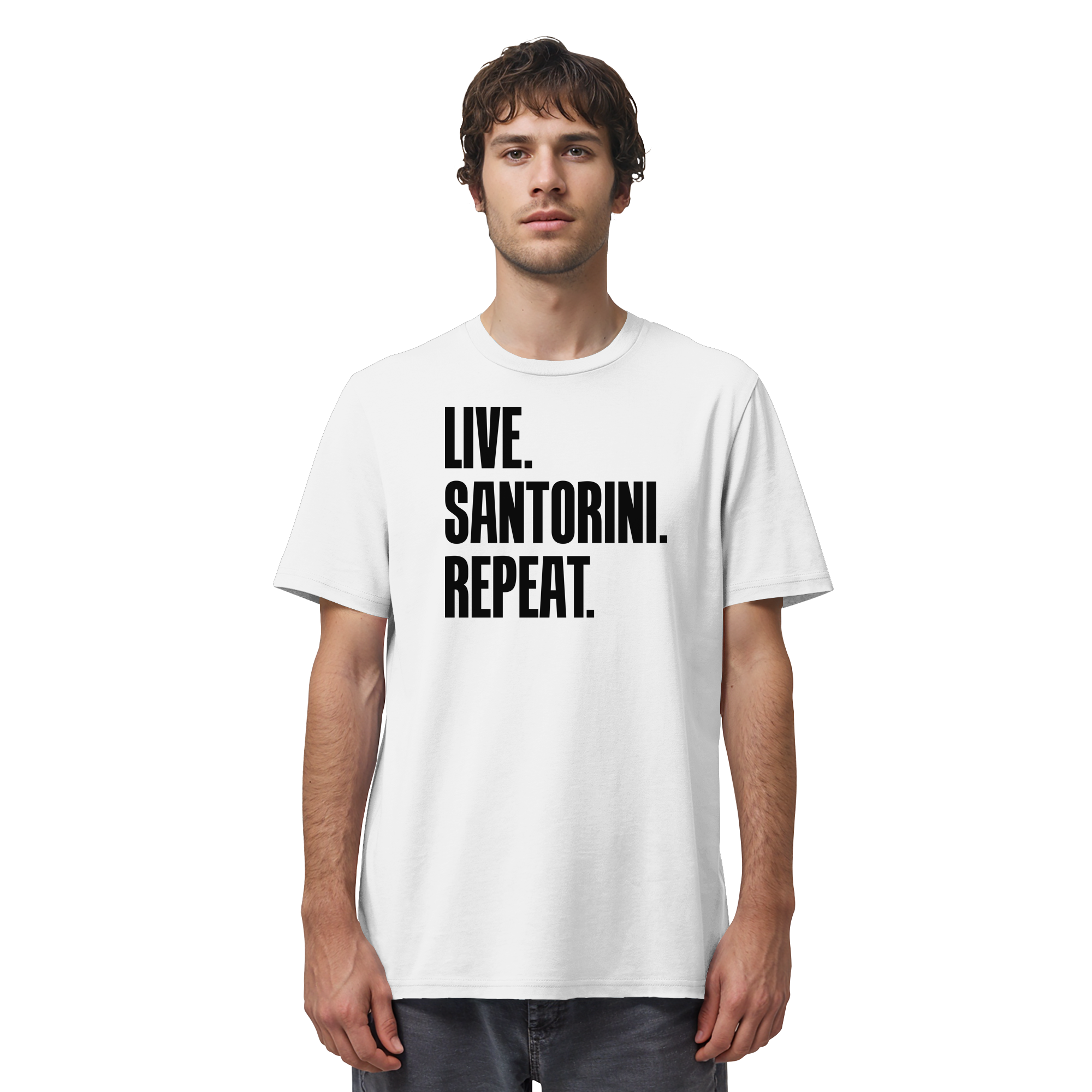 LIVE. SANTORINI. REPEAT. - Organic Shirt