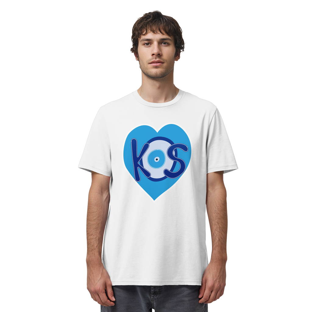 Kos - Blaues Herz - Organic Shirt