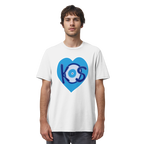 Kos - Blaues Herz - Organic Shirt