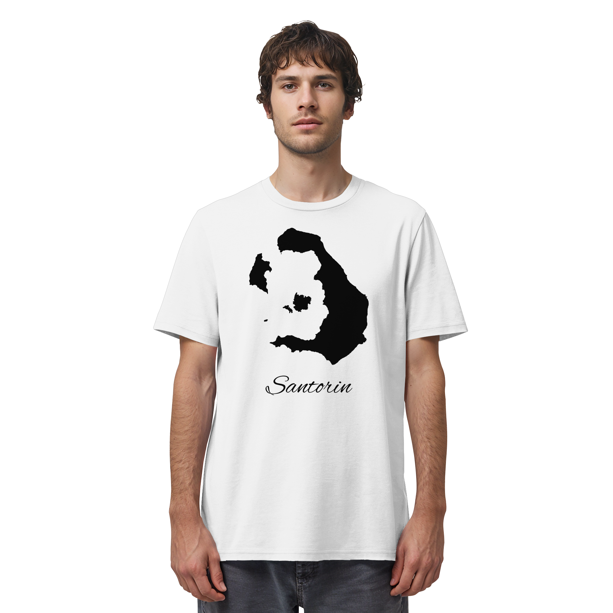 Santorin Silhouette Griechenland - Organic Shirt