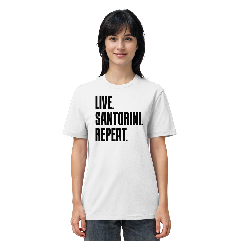 LIVE. SANTORINI. REPEAT. - Organic Shirt