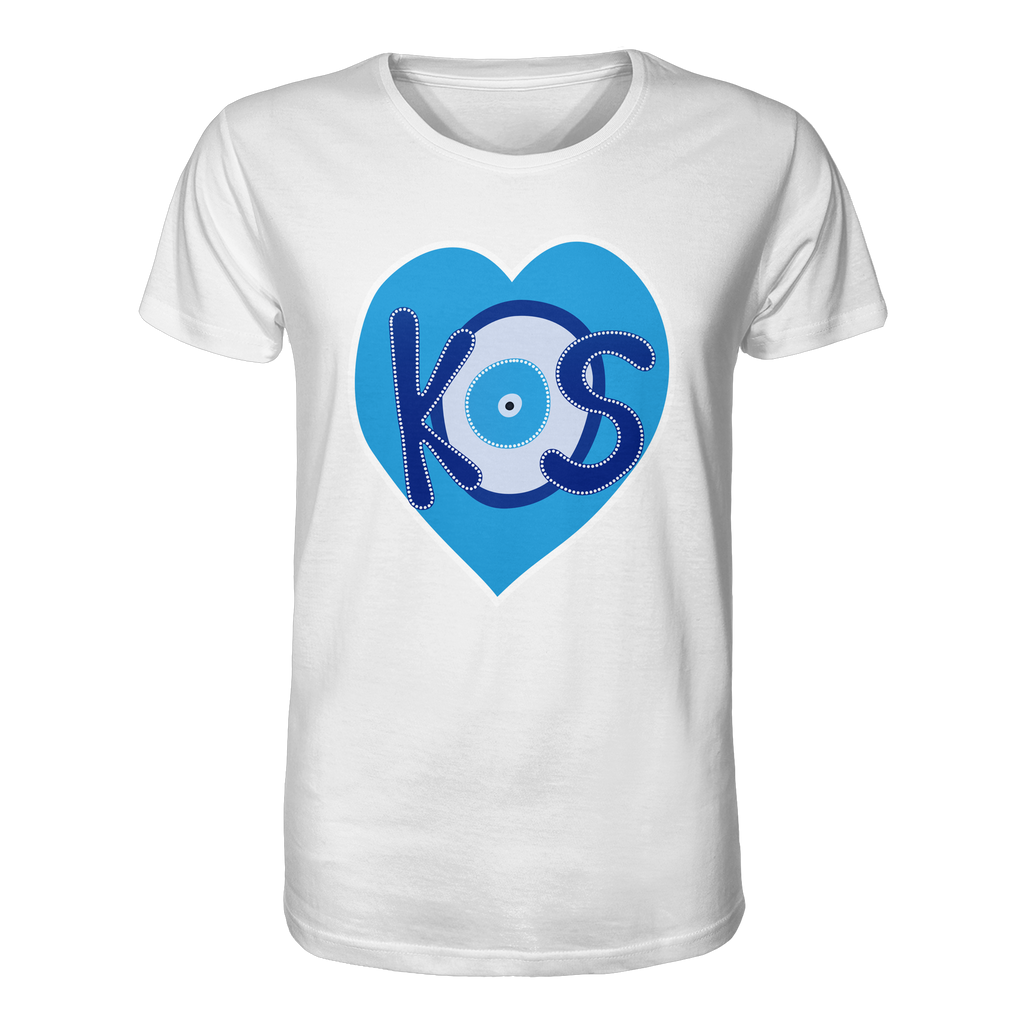 Kos - Blaues Herz - Organic Shirt