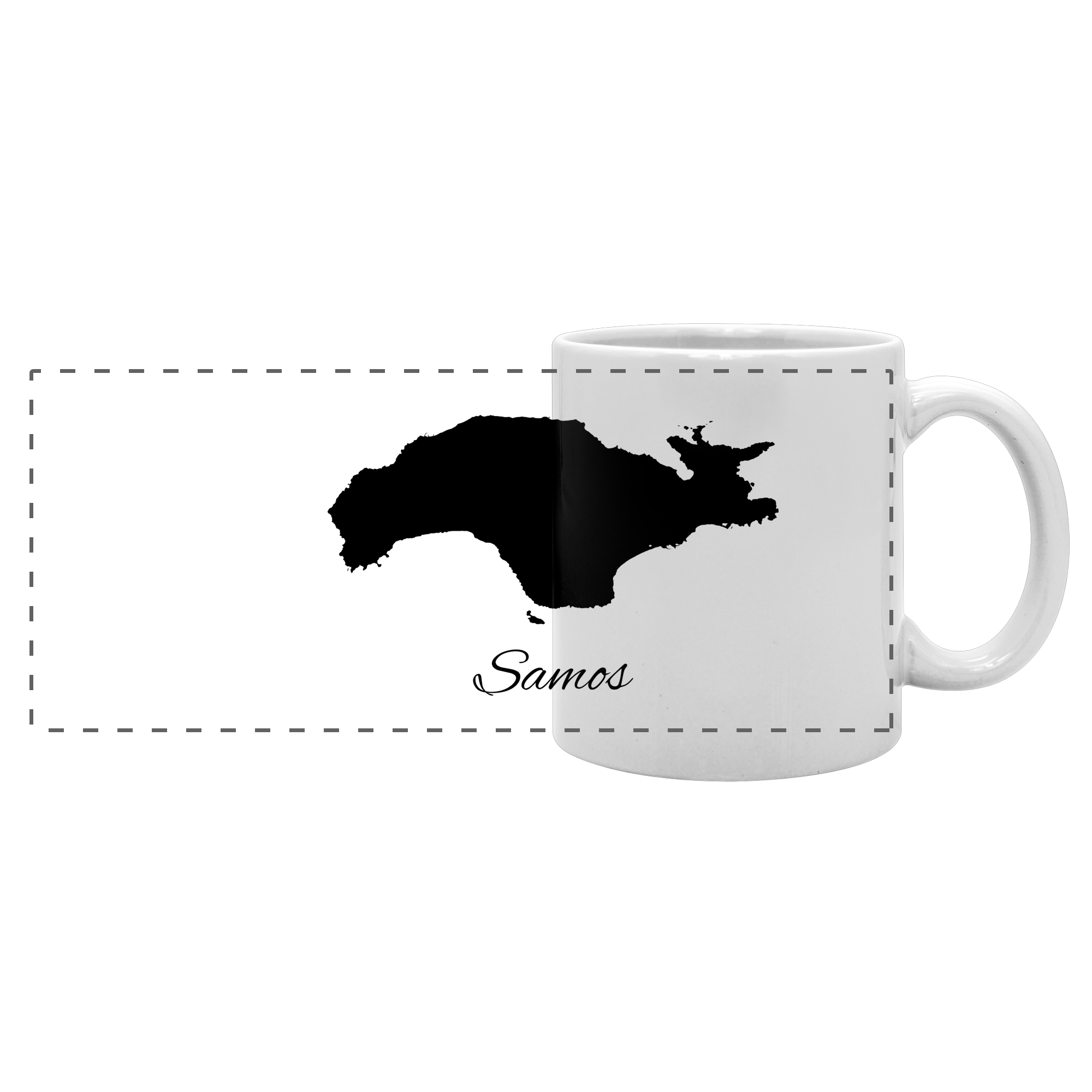 Samos Silhouette Griechenland - Panorama Tasse
