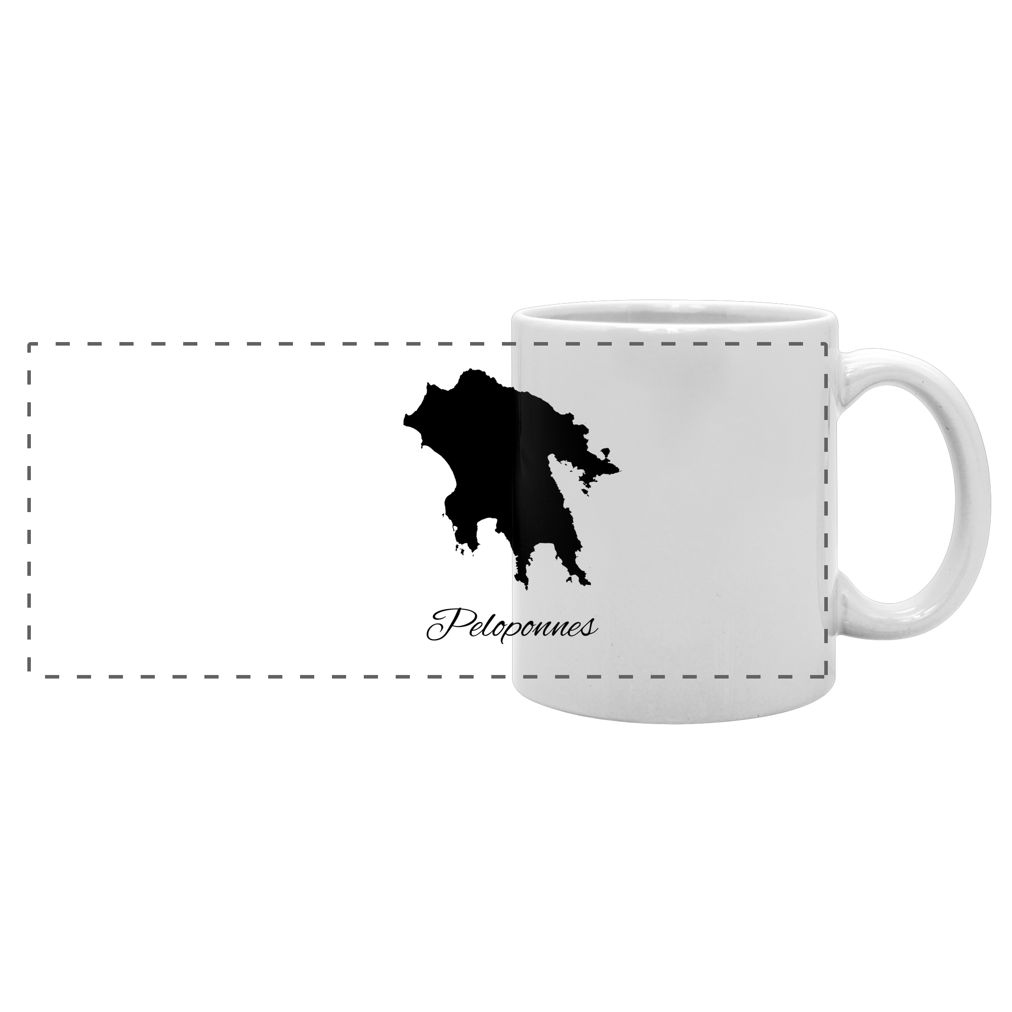 Peloponnes Silhouette Griechenland - Panorama Tasse