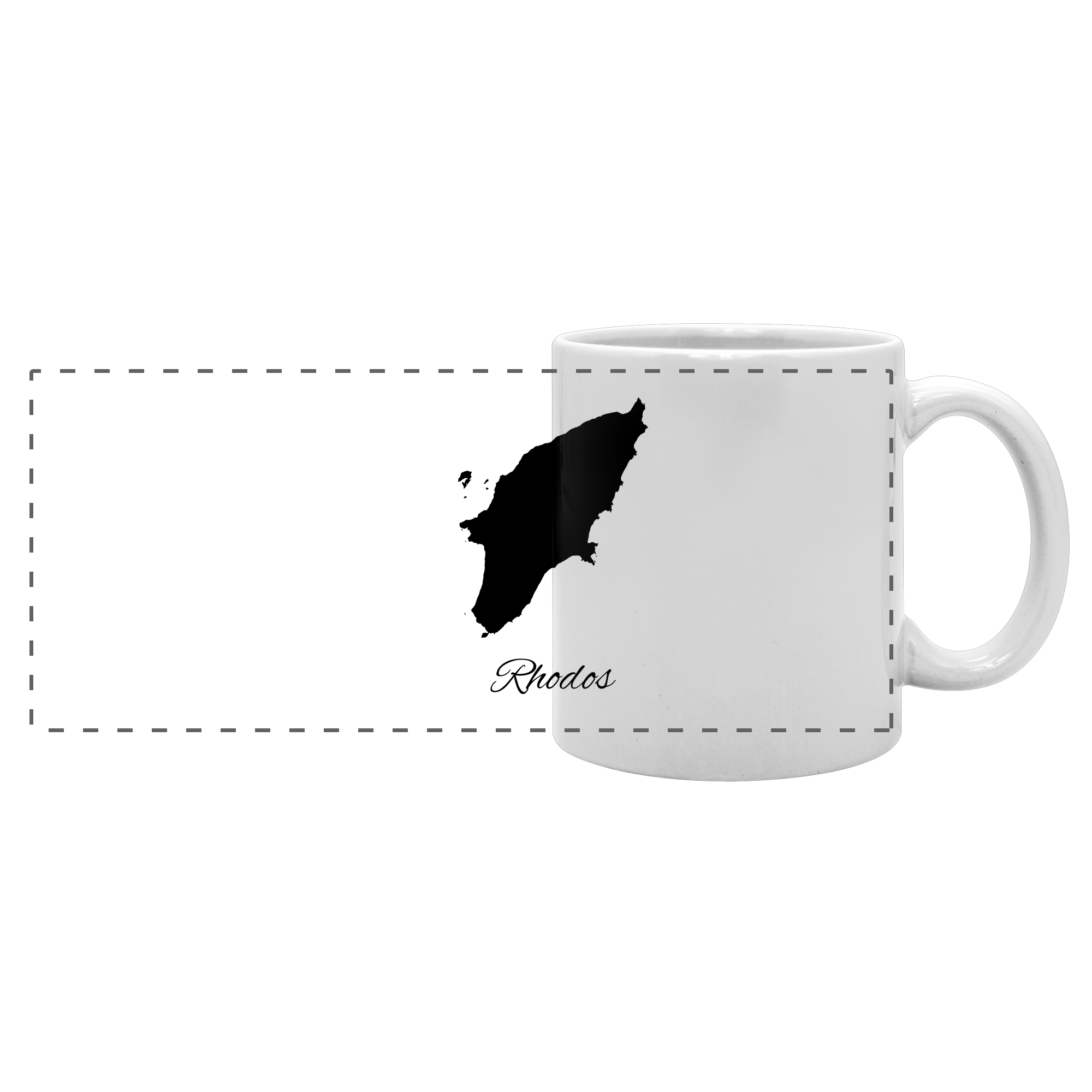 Rhodos Silhouette Griechenland - Panorama Tasse