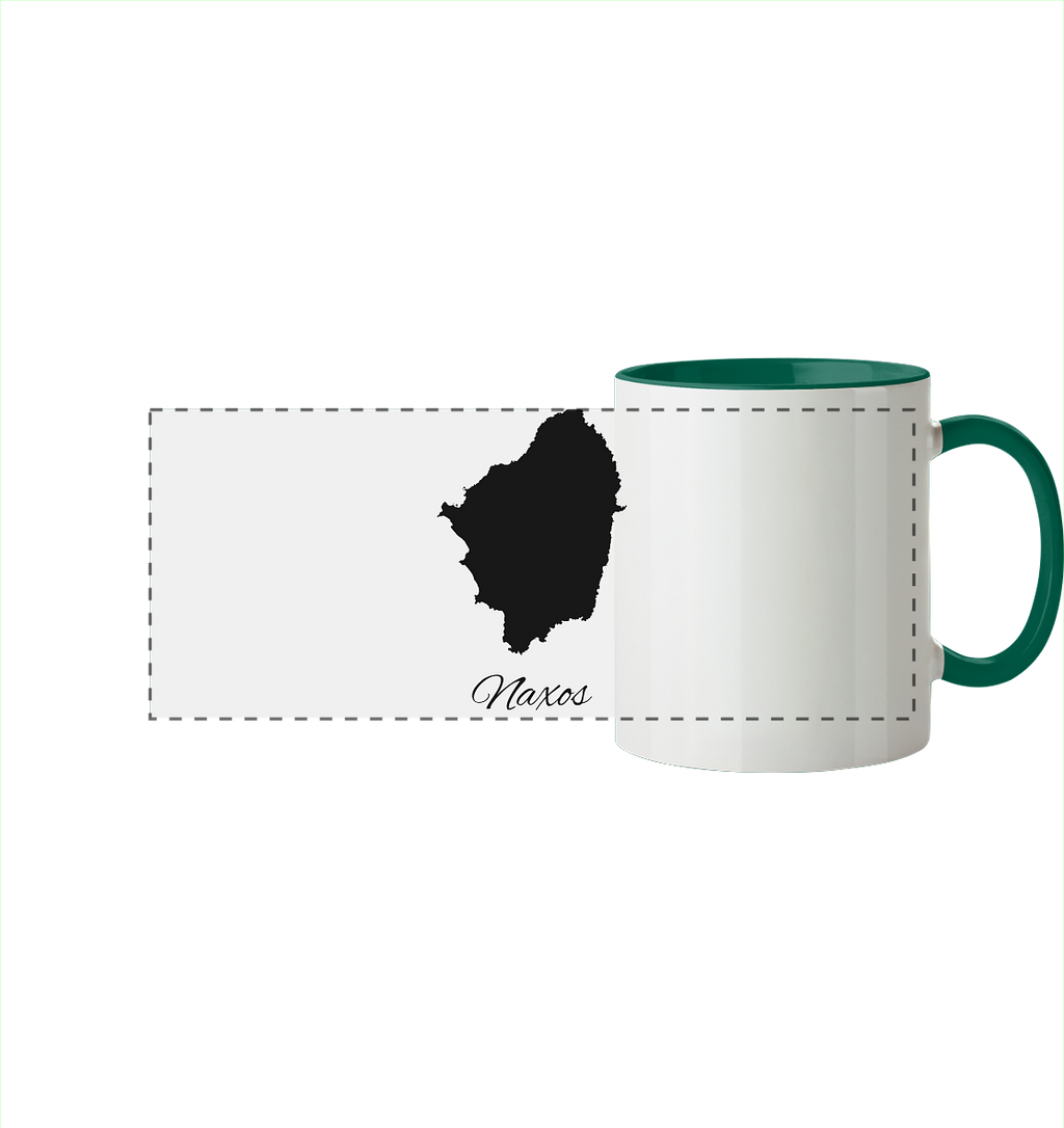 Naxos Silhouette Griechenland - Panorama Tasse zweifarbig
