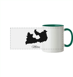 Milos Silhouette Griechenland - Panorama Tasse zweifarbig