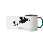 Mykonos Silhouette Griechenland - Panorama Tasse zweifarbig