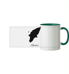 Rhodos Silhouette Griechenland - Panorama Tasse zweifarbig