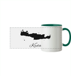 Kreta Silhouette Griechenland - Panorama Tasse zweifarbig