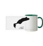 Kos Silhouette Griechenland - Panorama Tasse zweifarbig