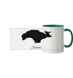 Samos Silhouette Griechenland - Panorama Tasse zweifarbig
