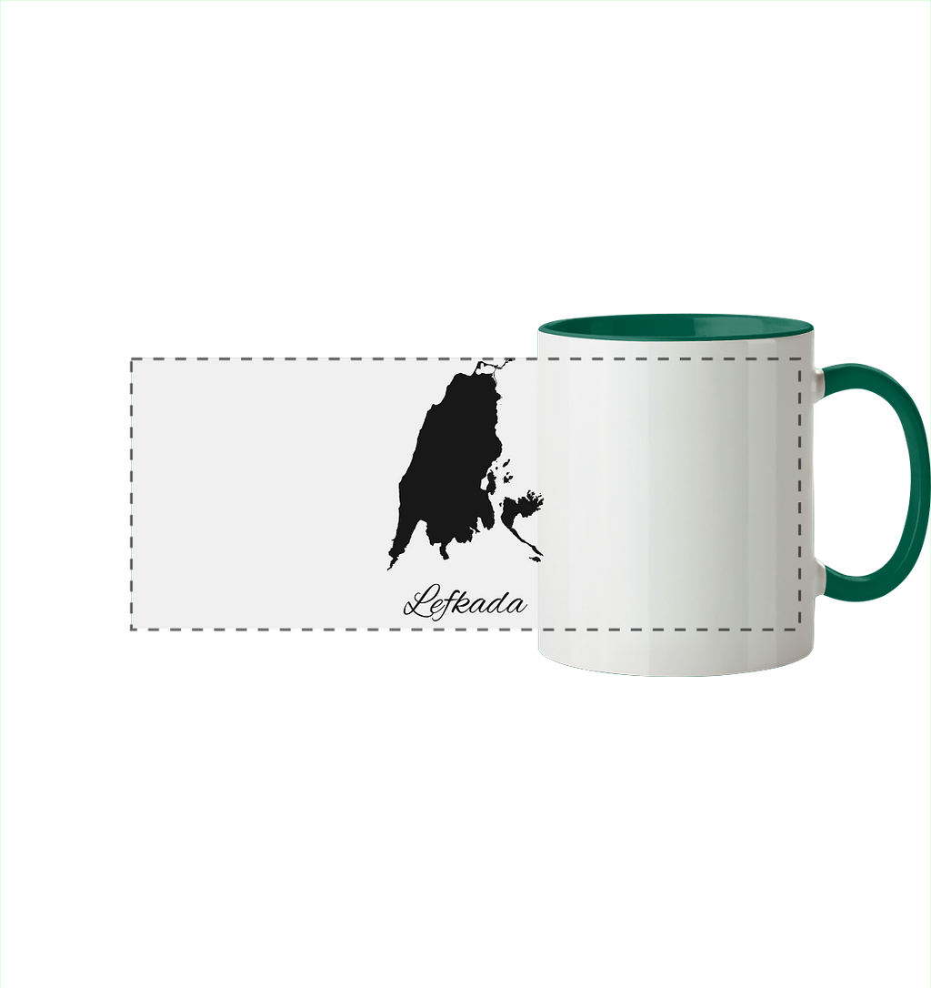 Lefkada Silhouette Griechenland - Panorama Tasse zweifarbig