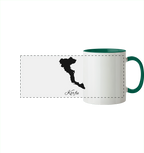 Korfu Silhouette Griechenland - Panorama Tasse zweifarbig