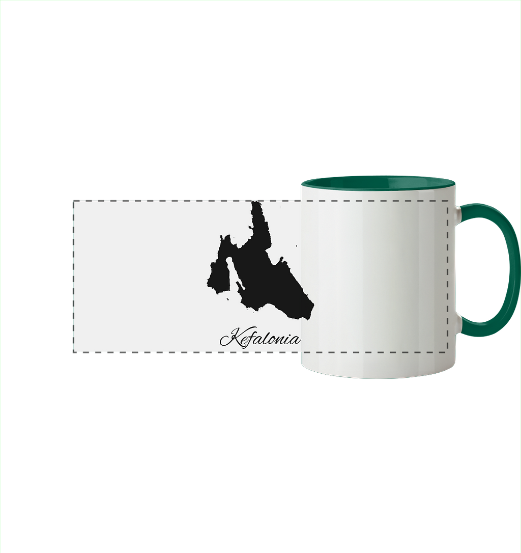 Kefalonia Silhouette Griechenland - Panorama Tasse zweifarbig