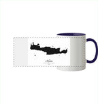 Kreta Silhouette Griechenland - Panorama Tasse zweifarbig