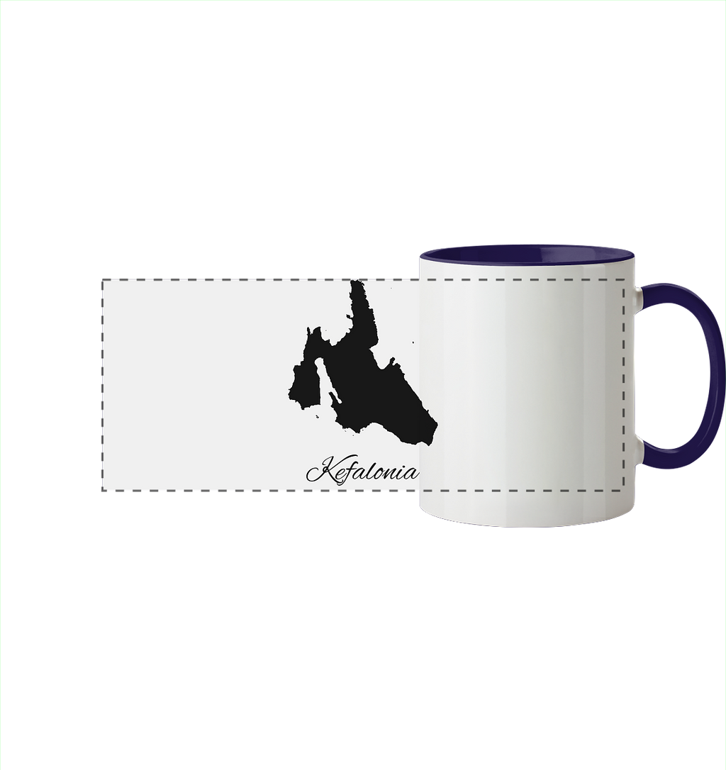 Kefalonia Silhouette Griechenland - Panorama Tasse zweifarbig