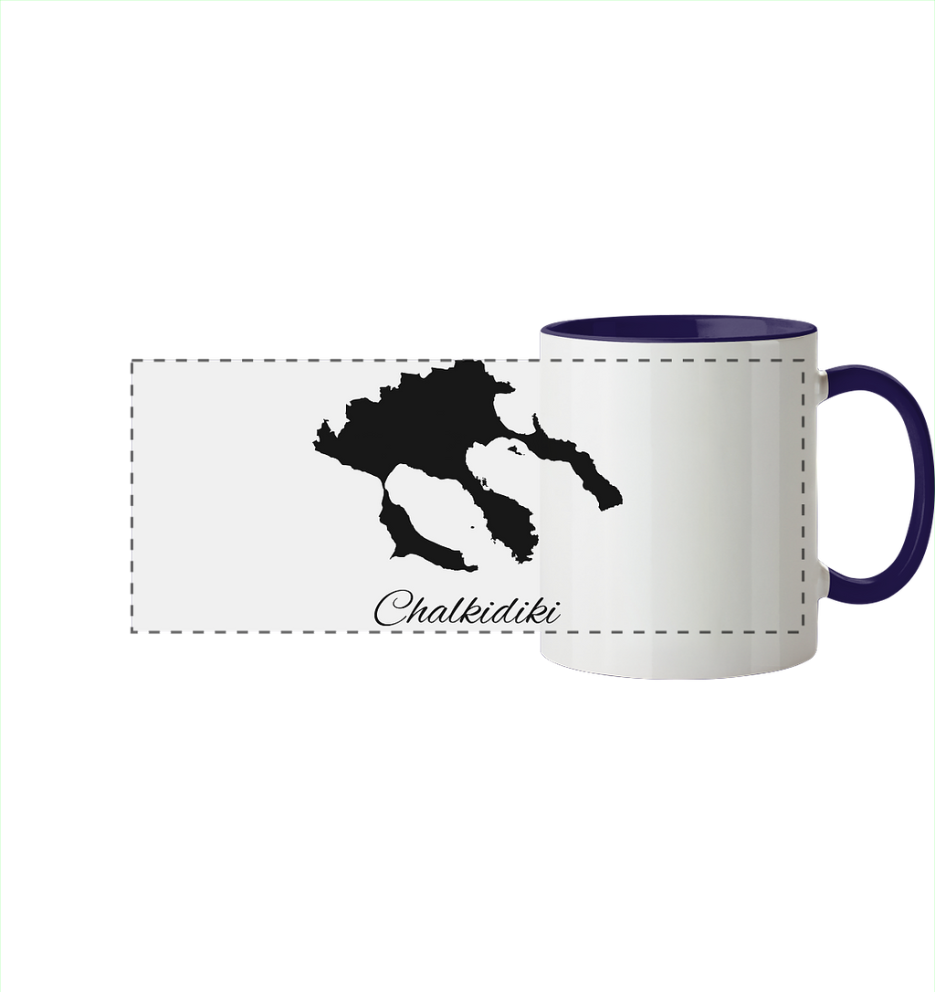 Chalkidiki Silhouette Griechenland - Panorama Tasse zweifarbig