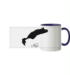 Kos Silhouette Griechenland - Panorama Tasse zweifarbig