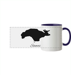 Samos Silhouette Griechenland - Panorama Tasse zweifarbig