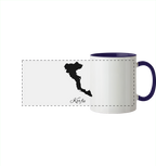 Korfu Silhouette Griechenland - Panorama Tasse zweifarbig