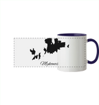 Mykonos Silhouette Griechenland - Panorama Tasse zweifarbig