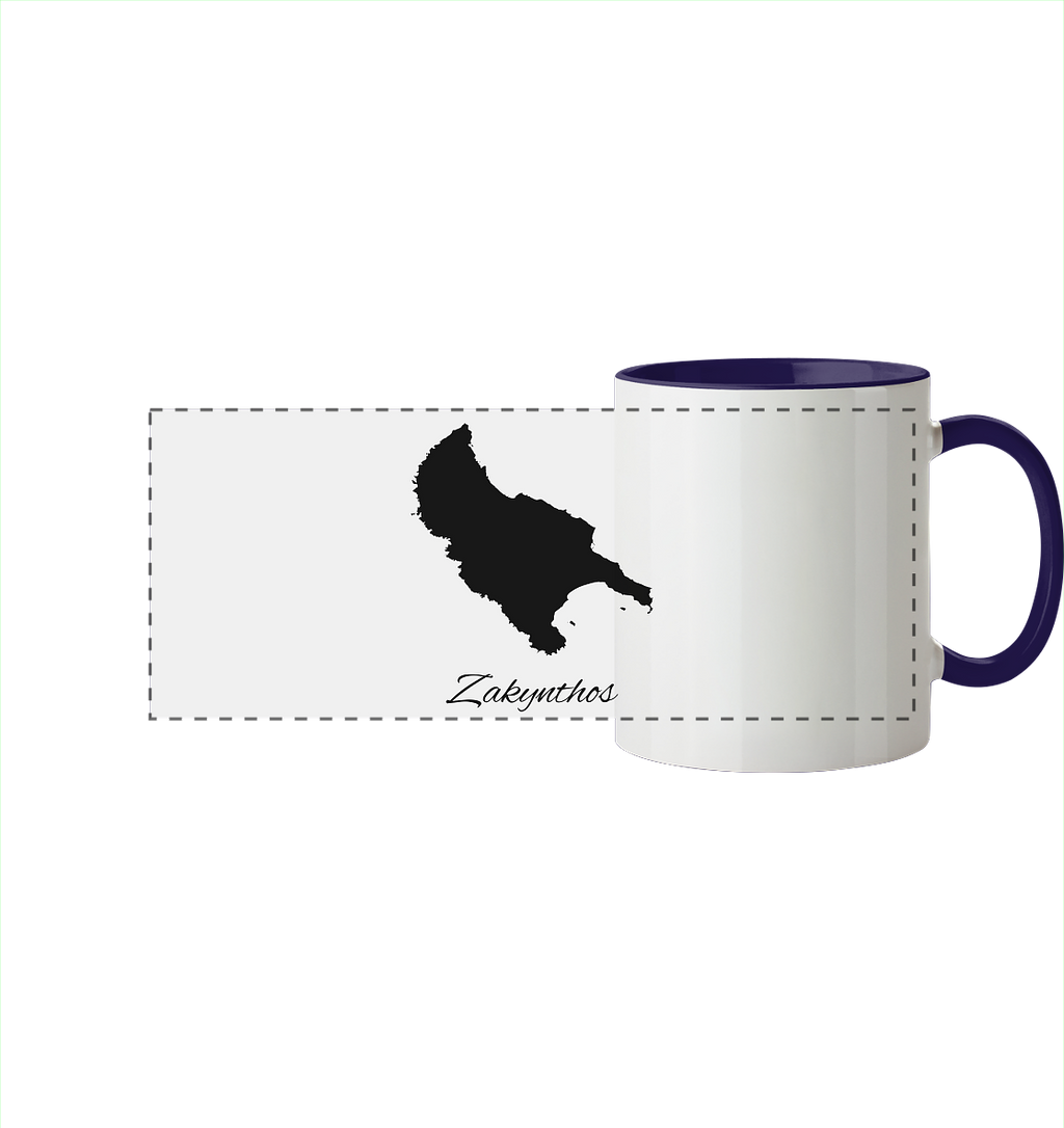 Zakynthos Silhouette Griechenland - Panorama Tasse zweifarbig