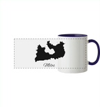 Milos Silhouette Griechenland - Panorama Tasse zweifarbig
