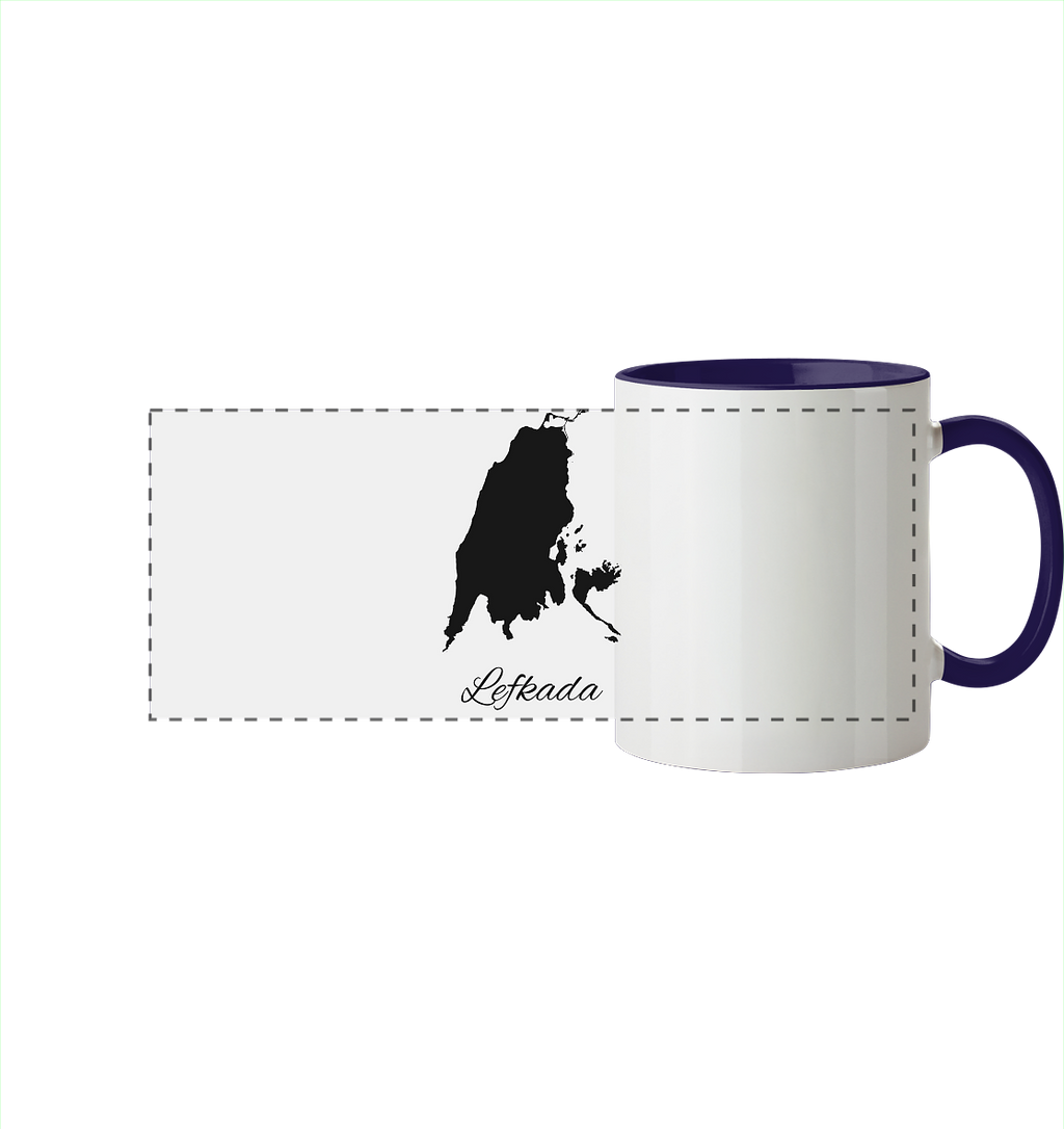 Lefkada Silhouette Griechenland - Panorama Tasse zweifarbig