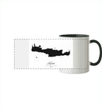 Kreta Silhouette Griechenland - Panorama Tasse zweifarbig
