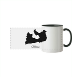 Milos Silhouette Griechenland - Panorama Tasse zweifarbig
