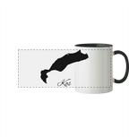 Kos Silhouette Griechenland - Panorama Tasse zweifarbig