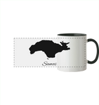 Samos Silhouette Griechenland - Panorama Tasse zweifarbig