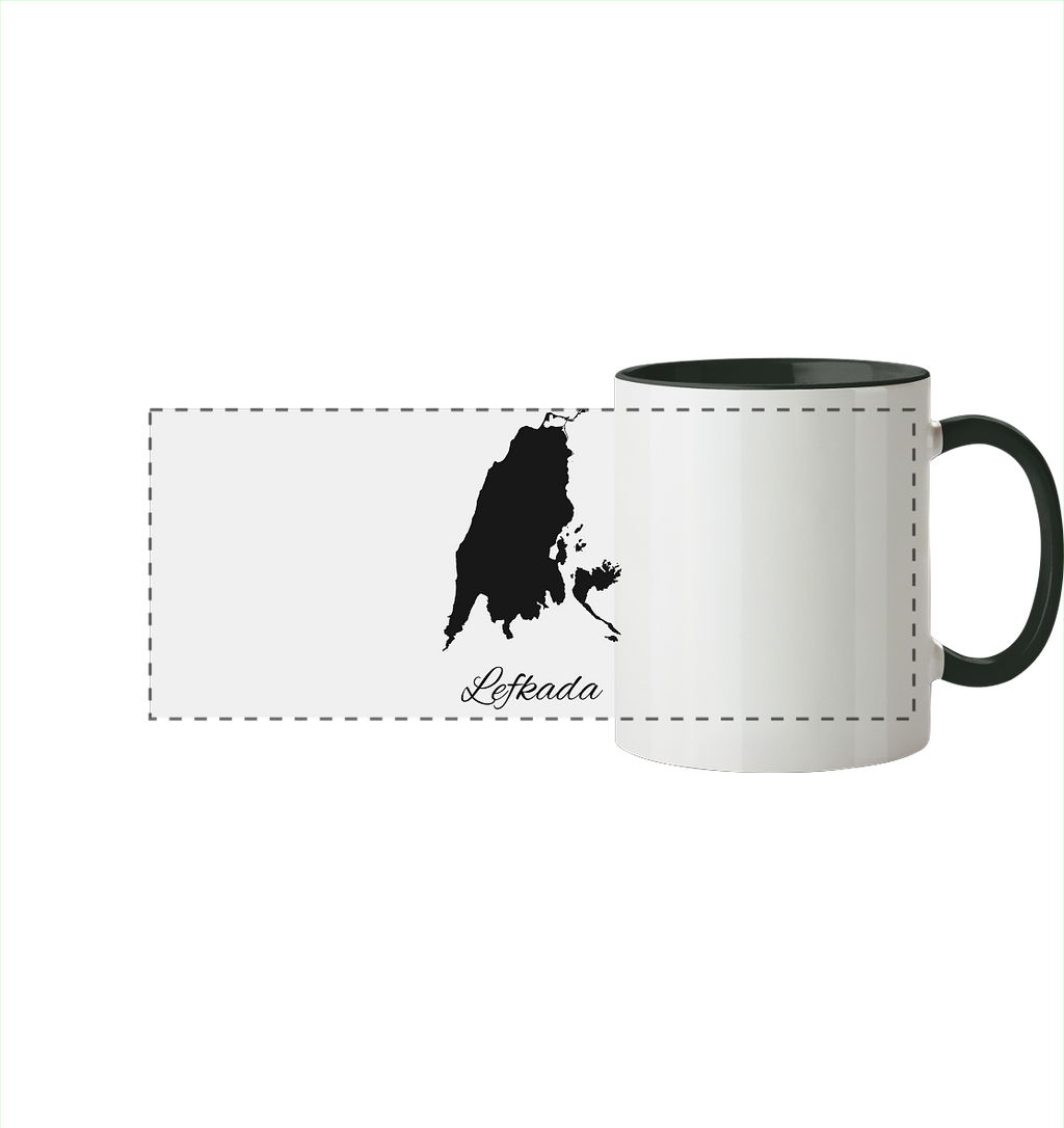 Lefkada Silhouette Griechenland - Panorama Tasse zweifarbig