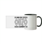 Hab ich Ouzo gehört? - Panorama Tasse zweifarbig