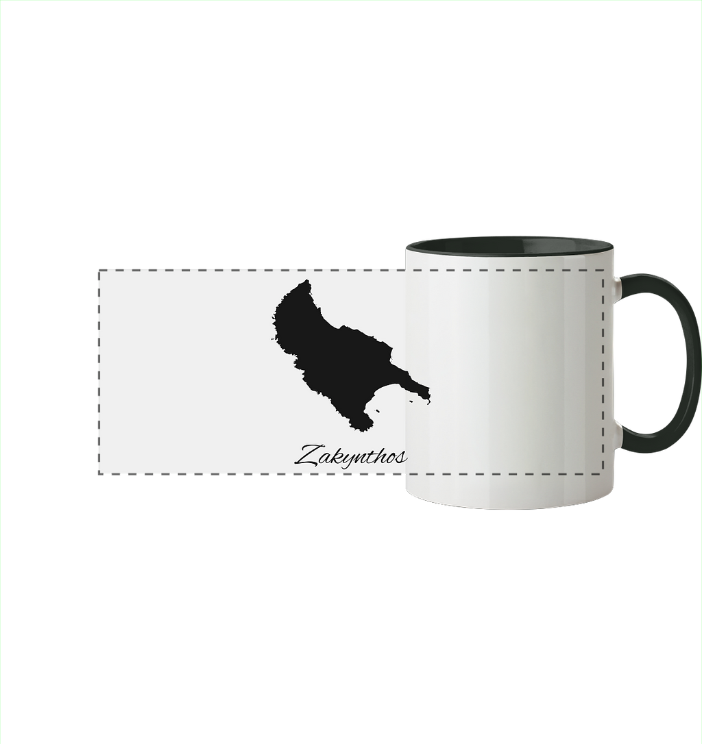 Zakynthos Silhouette Griechenland - Panorama Tasse zweifarbig