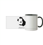 Santorin Silhouette Griechenland - Panorama Tasse zweifarbig