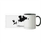 Mykonos Silhouette Griechenland - Panorama Tasse zweifarbig
