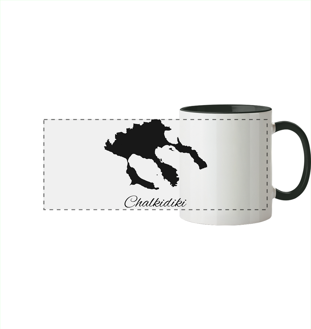 Chalkidiki Silhouette Griechenland - Panorama Tasse zweifarbig
