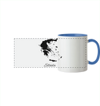 Ellada Silhouette Griechenland - Panorama Tasse zweifarbig