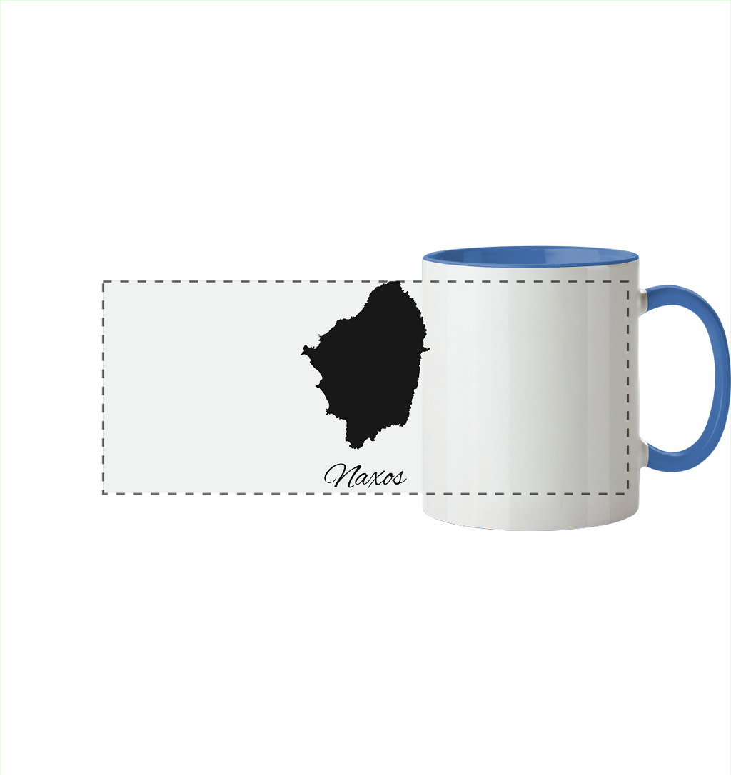 Naxos Silhouette Griechenland - Panorama Tasse zweifarbig