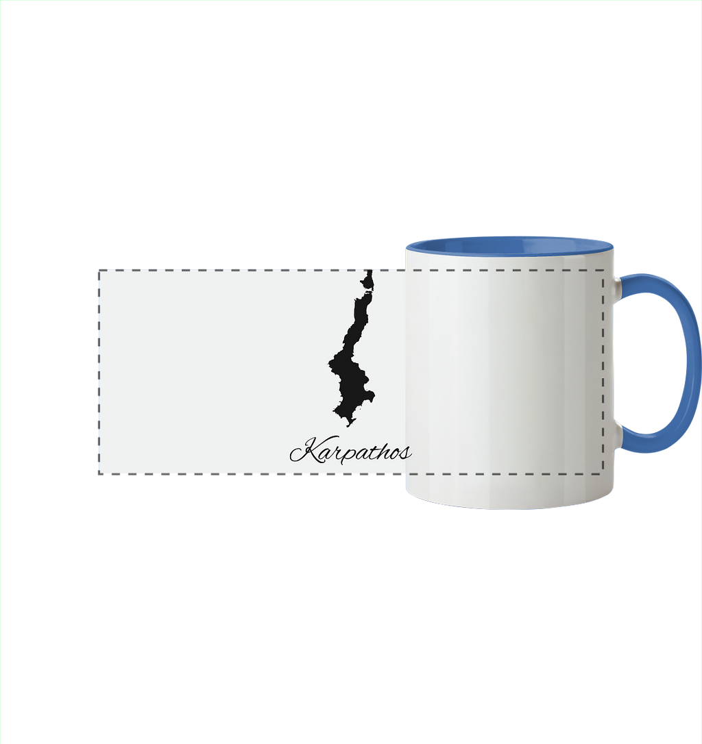 Karpathos Silhouette Griechenland - Panorama Tasse zweifarbig