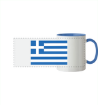 Griechenland Flagge - Panorama Tasse zweifarbig