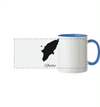Rhodos Silhouette Griechenland - Panorama Tasse zweifarbig