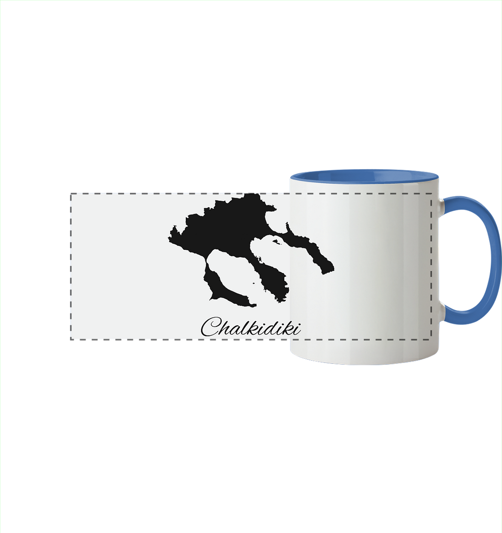 Chalkidiki Silhouette Griechenland - Panorama Tasse zweifarbig
