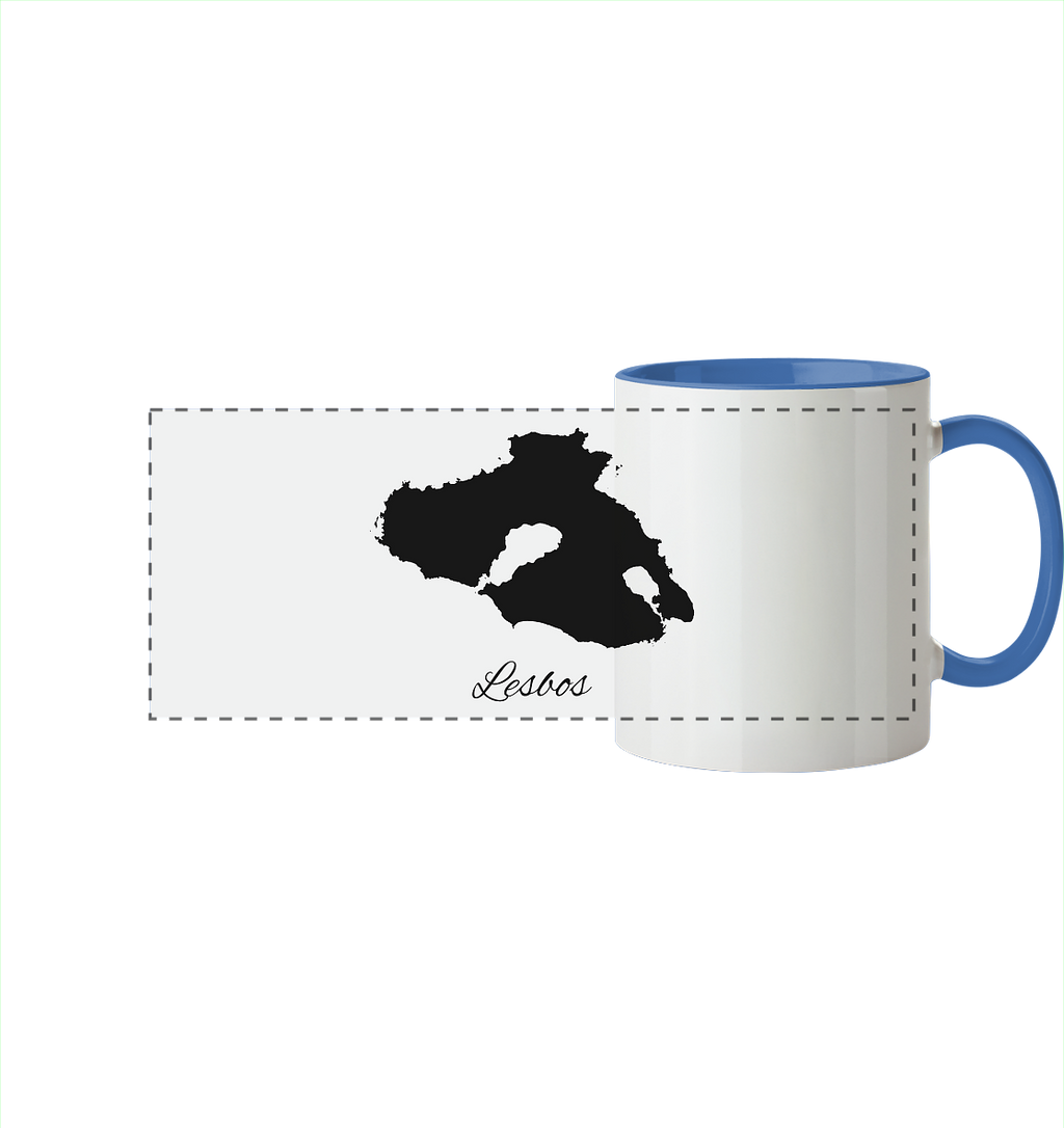 Lesbos Silhouette Griechenland - Panorama Tasse zweifarbig