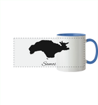 Samos Silhouette Griechenland - Panorama Tasse zweifarbig