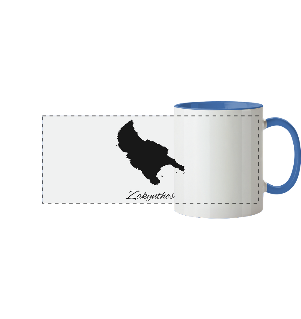 Zakynthos Silhouette Griechenland - Panorama Tasse zweifarbig