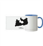 Milos Silhouette Griechenland - Panorama Tasse zweifarbig