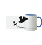 Mykonos Silhouette Griechenland - Panorama Tasse zweifarbig